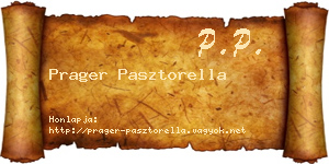 Prager Pasztorella névjegykártya